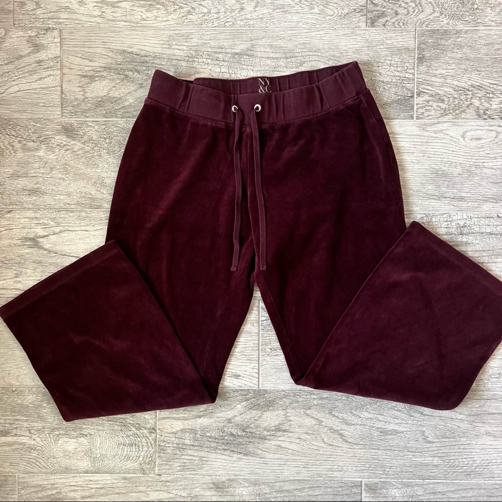 NY&C Velvet lounge pants Sz M Pet